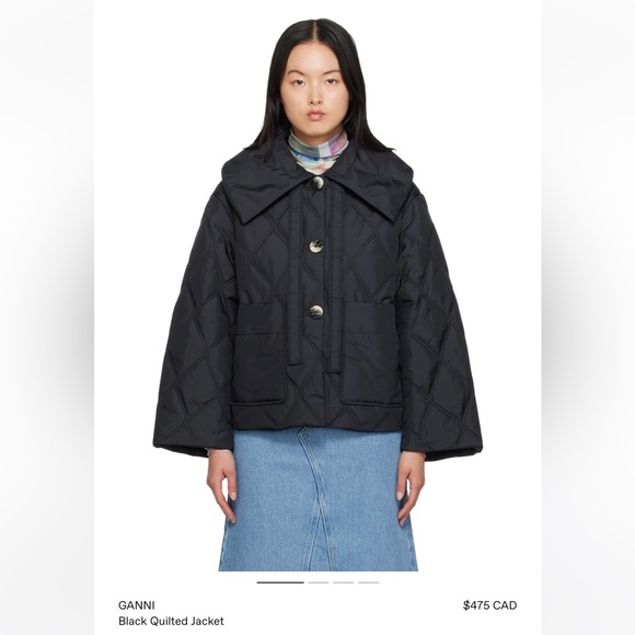 Ganni Jackets & Blazers - GANNI Black Quilted Jacket